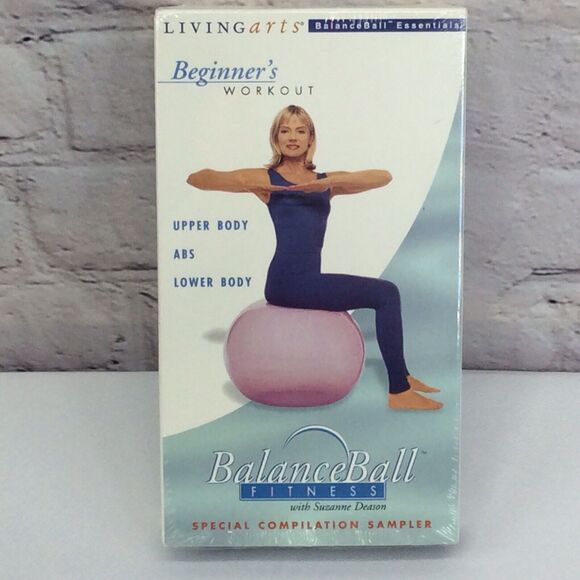 Balance Ball Fitness Beginners Workout by Suzanne Deason VHS Living Arts - Picture 1 of 4